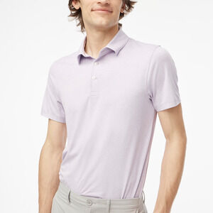 NWT J.Crew Men's Lilac Bush White Collared Performance Polo‎ Shirt BZ145 Size L